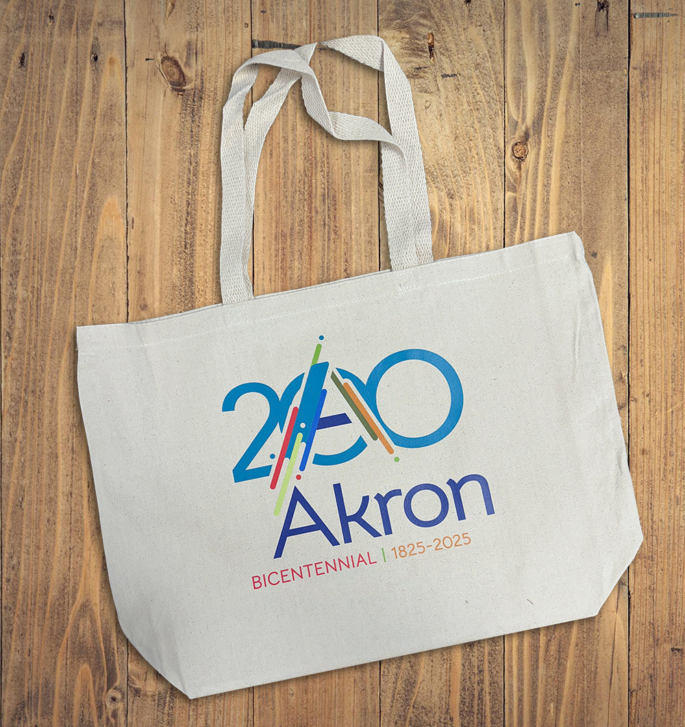 Official City of Akron Bicentennial Canvas Bag