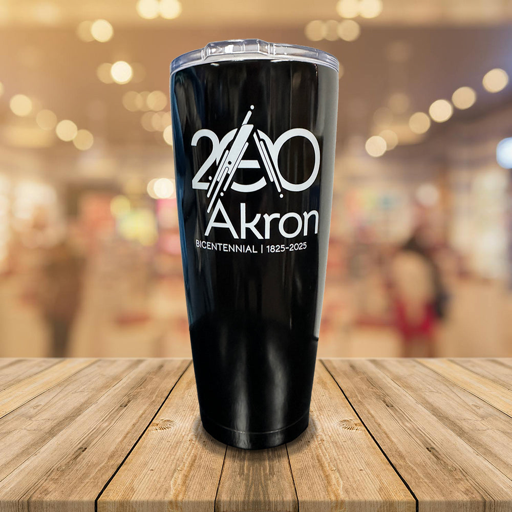 Official City of Akron Bicentennial 20 oz Tumbler w/ lid