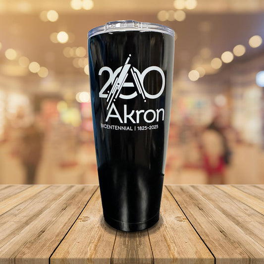 Official City of Akron Bicentennial 20 oz Tumbler w/ lid