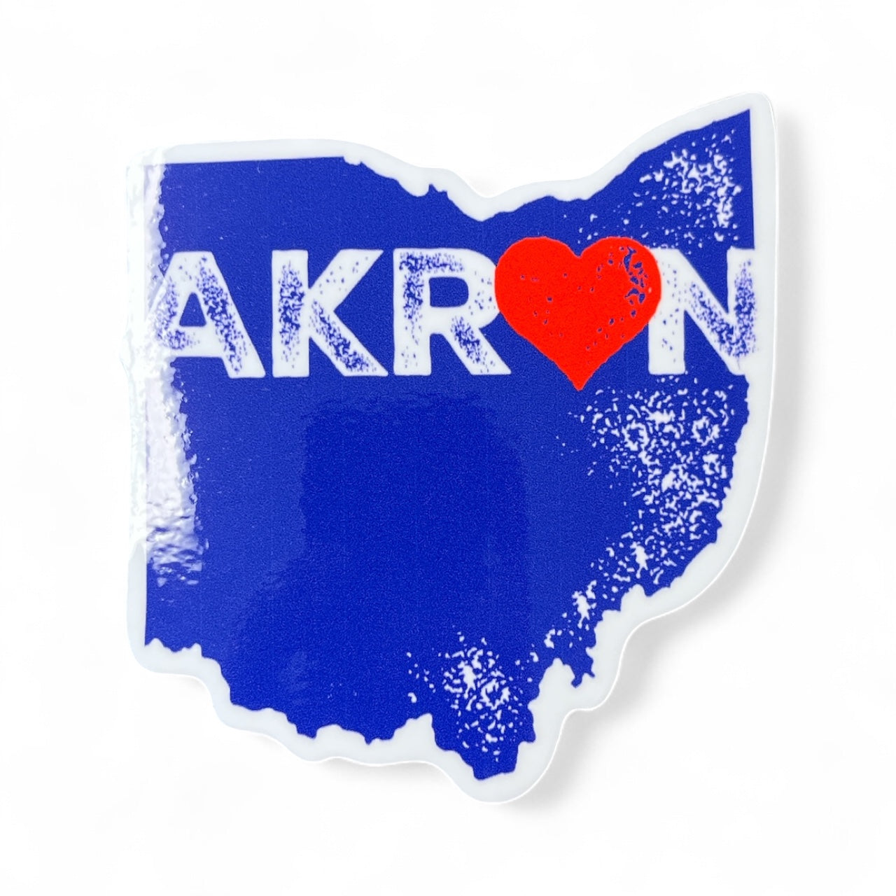 Akron Heart Sticker - 3.5" x 2.75