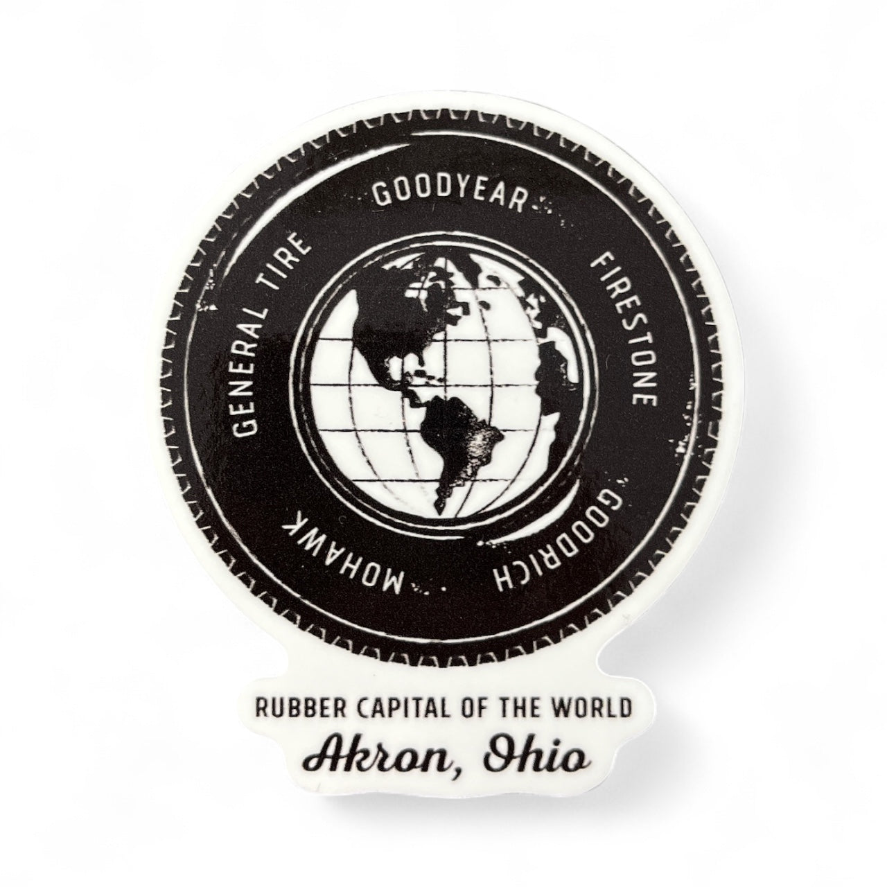 Rubber Capital Sticker - 3.25" x 2.75"