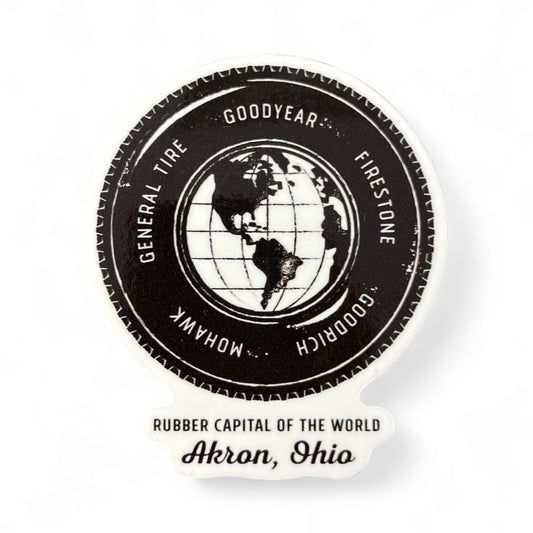 Rubber Capital Sticker - 3.25" x 2.75"