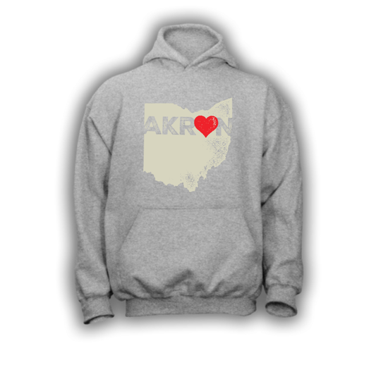 Akron Heart Pullover Hoodie