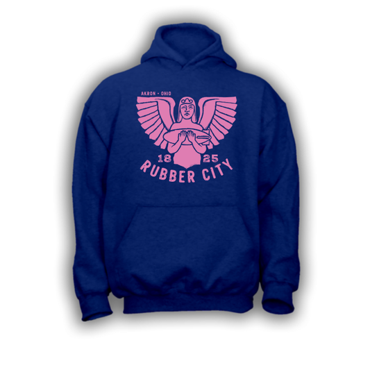 Rubber City Fulton Angel Pullover Hoodie (pink)