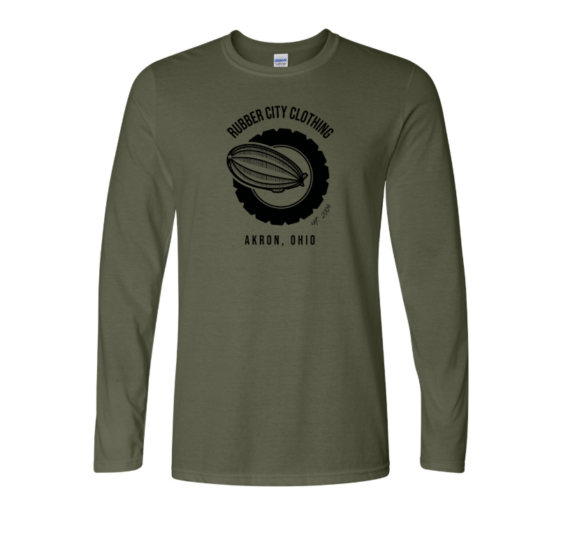 Rubber City Clothing Logo Long Sleeve T-Shirt