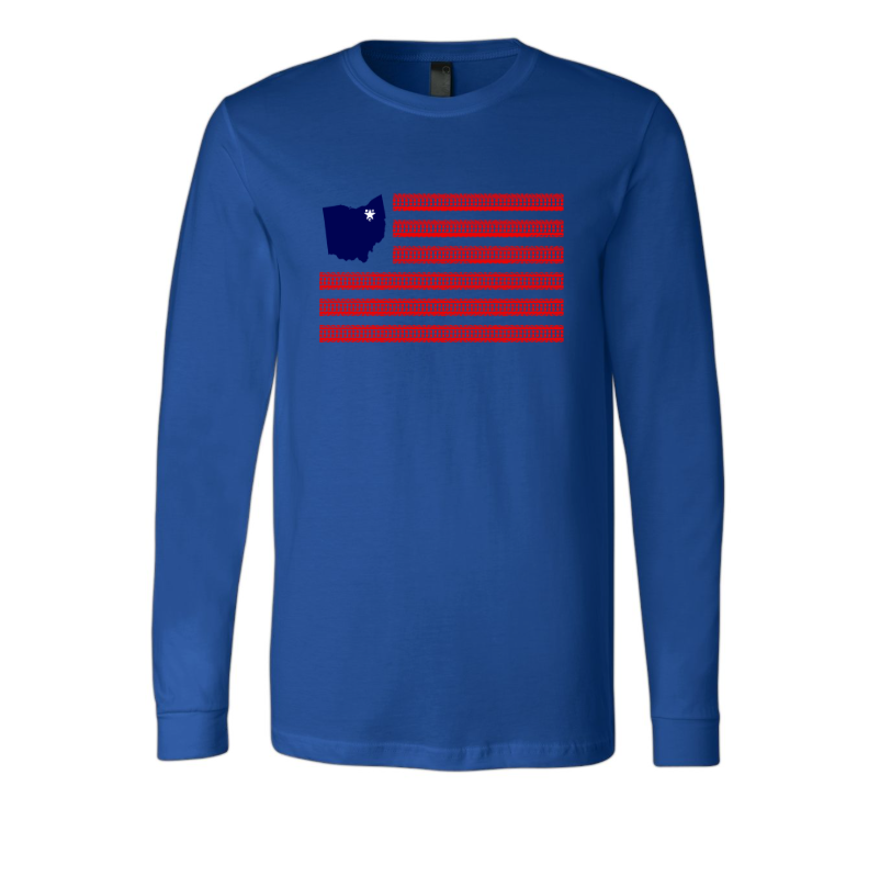 Rubber City Clothing Flag Long Sleeve T-Shirt