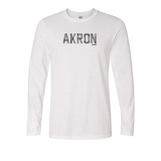 Akron Tread Design Long Sleeve T-Shirt (black)