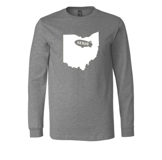Akron, Ohio Blimp Long Sleeve T-Shirt