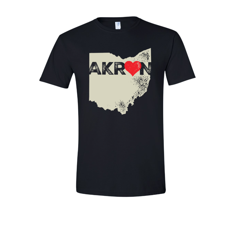 Akron Heart Design T-Shirt