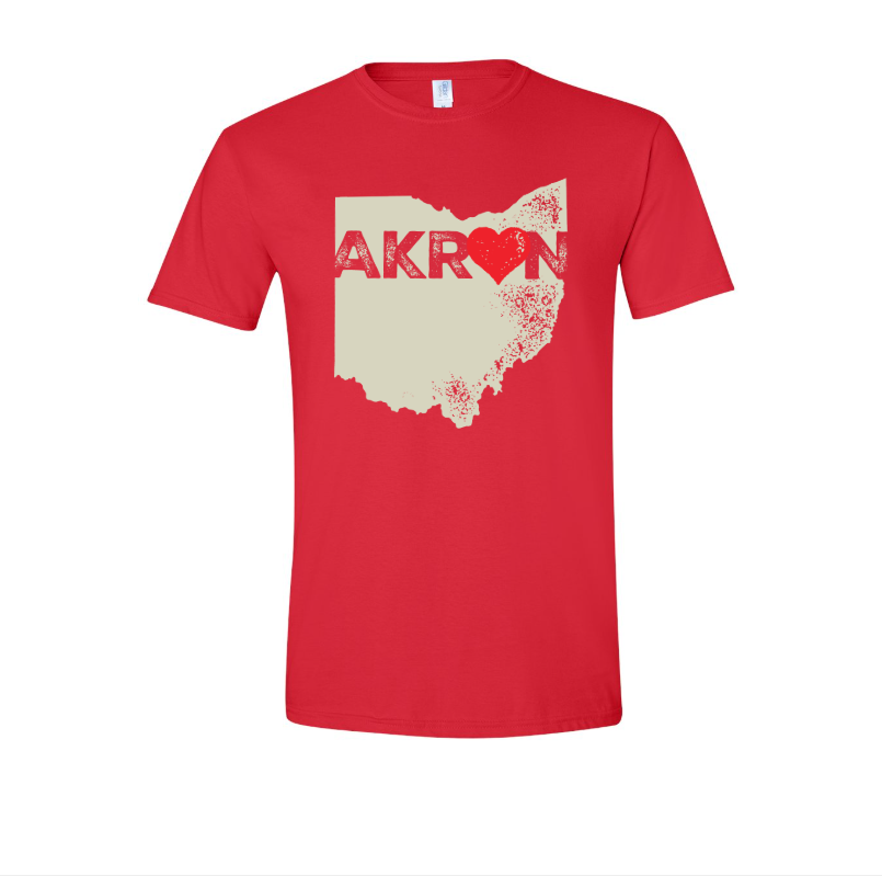 Akron Heart Design T-Shirt