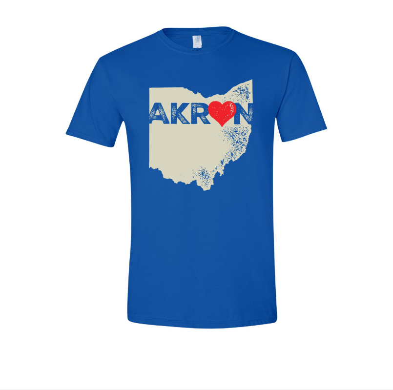 Akron Heart Design T-Shirt