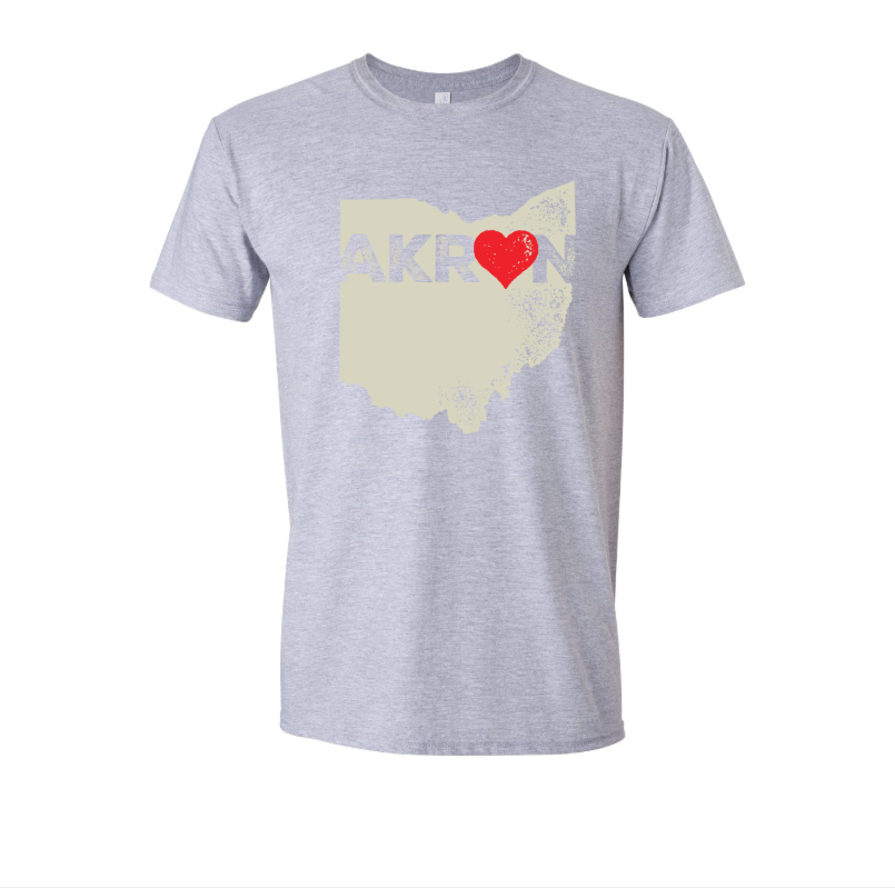 Akron Heart Design T-Shirt