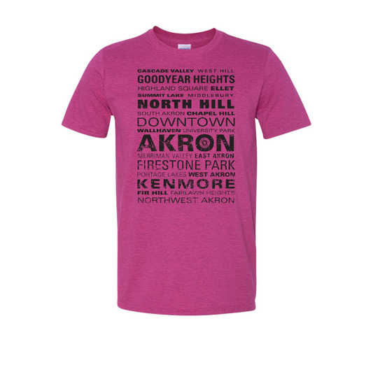 Akron Neighborhoods T-Shirt (graphite)