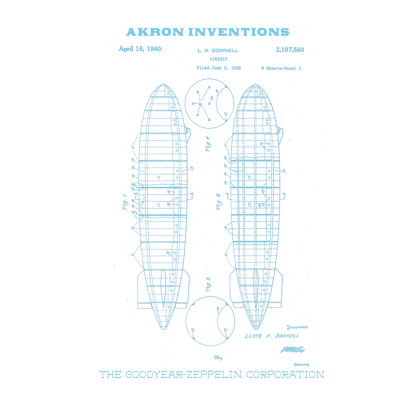 Akron Inventions Airship Tee