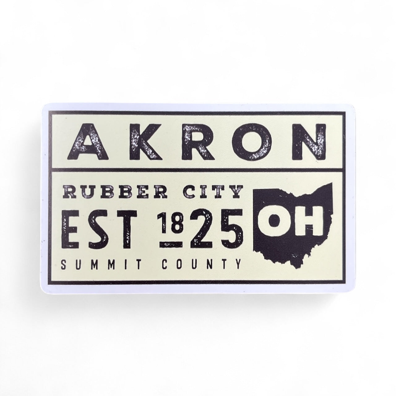 Akron Est. 1825 Magnet - 4" x 2.5"