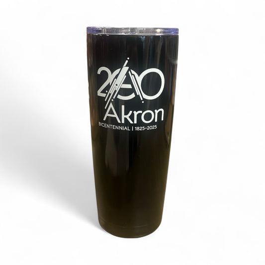 Official City of Akron Bicentennial 20 oz Tumbler w/ lid