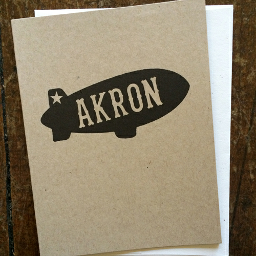 Akron Blimp Greeting Card