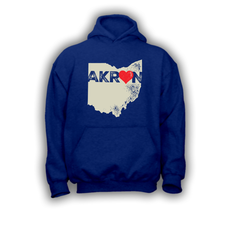 Akron Heart Pullover Hoodie