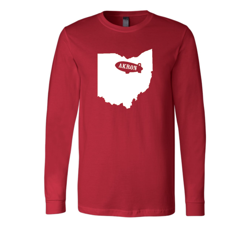 Akron, Ohio Blimp Long Sleeve T-Shirt